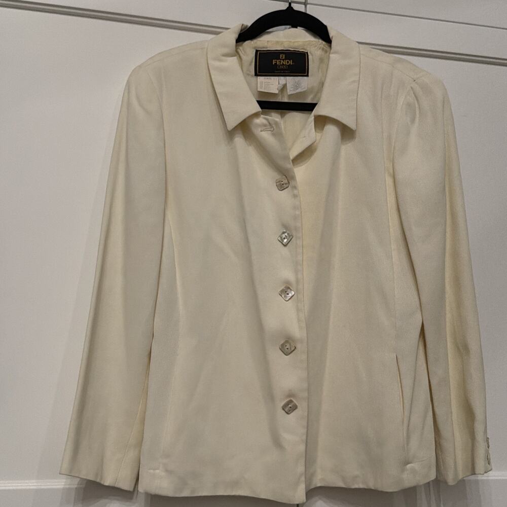 Fendi Vintage 365 Women’s Blazer Size 42 Cream